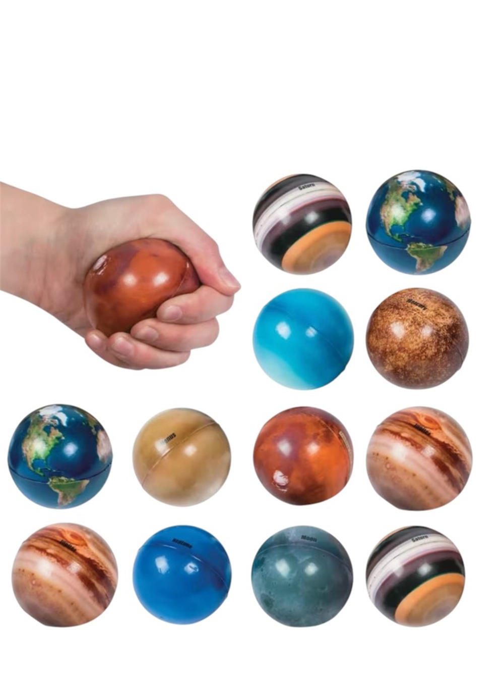 Solar System Planet Balls Anti-Stress balls set of 10 - Picture 4 of 17